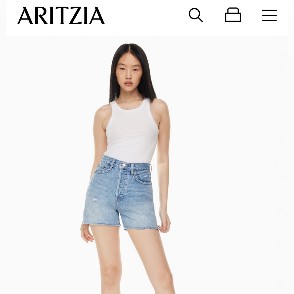 Denim Forum Yoko Mid Thigh Short size 24